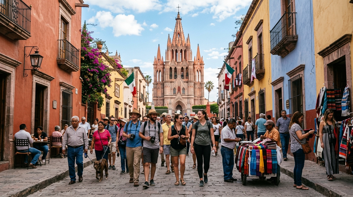 San Miguel de Allende rompe récord: más de 1.1 millones de visitantes en siete meses